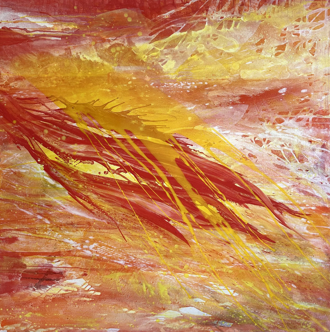 Close-up of Fließendes Gold: Surface and texture