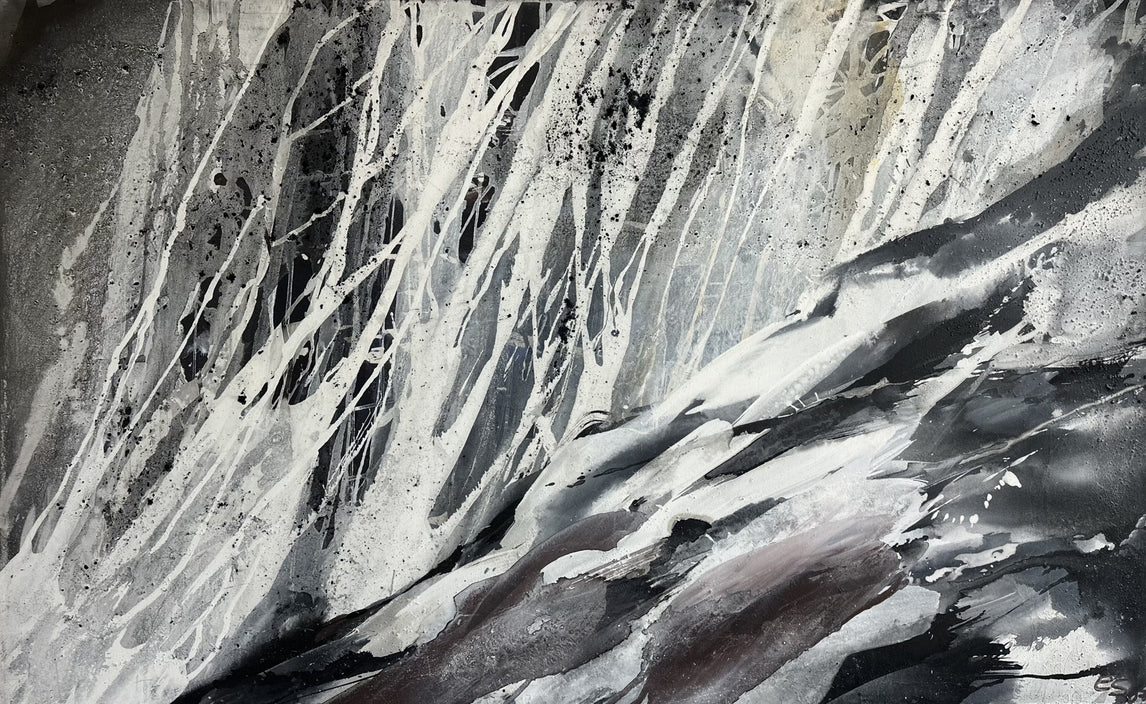 Close-up of Schneeschmelze II: Surface and texture