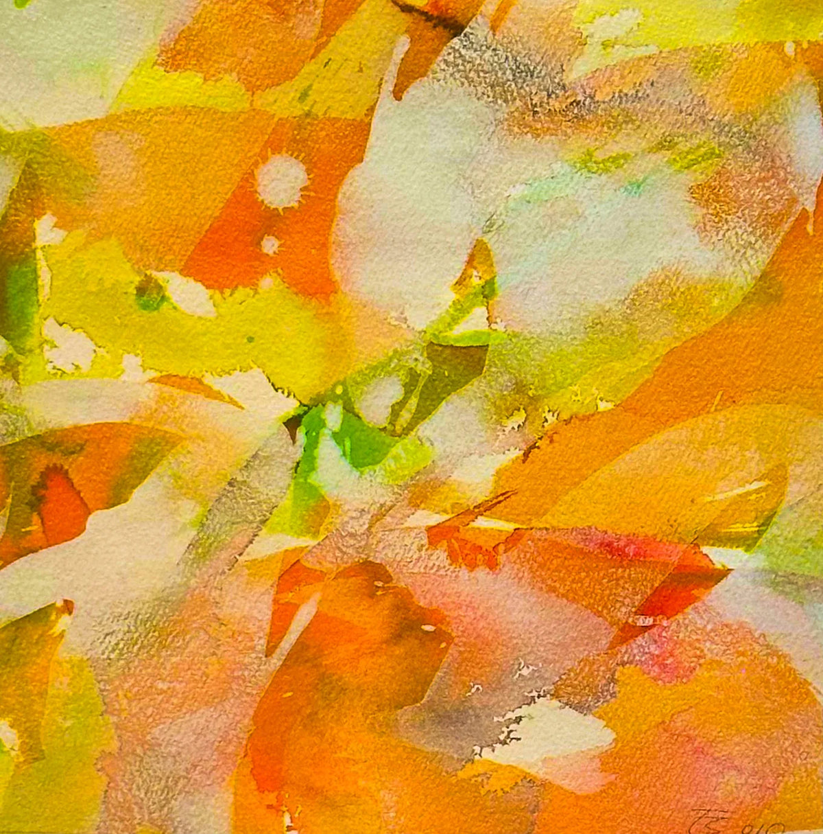 Autumn Leaves, watercolour on paper by Else Streifer-Schröck, 2010