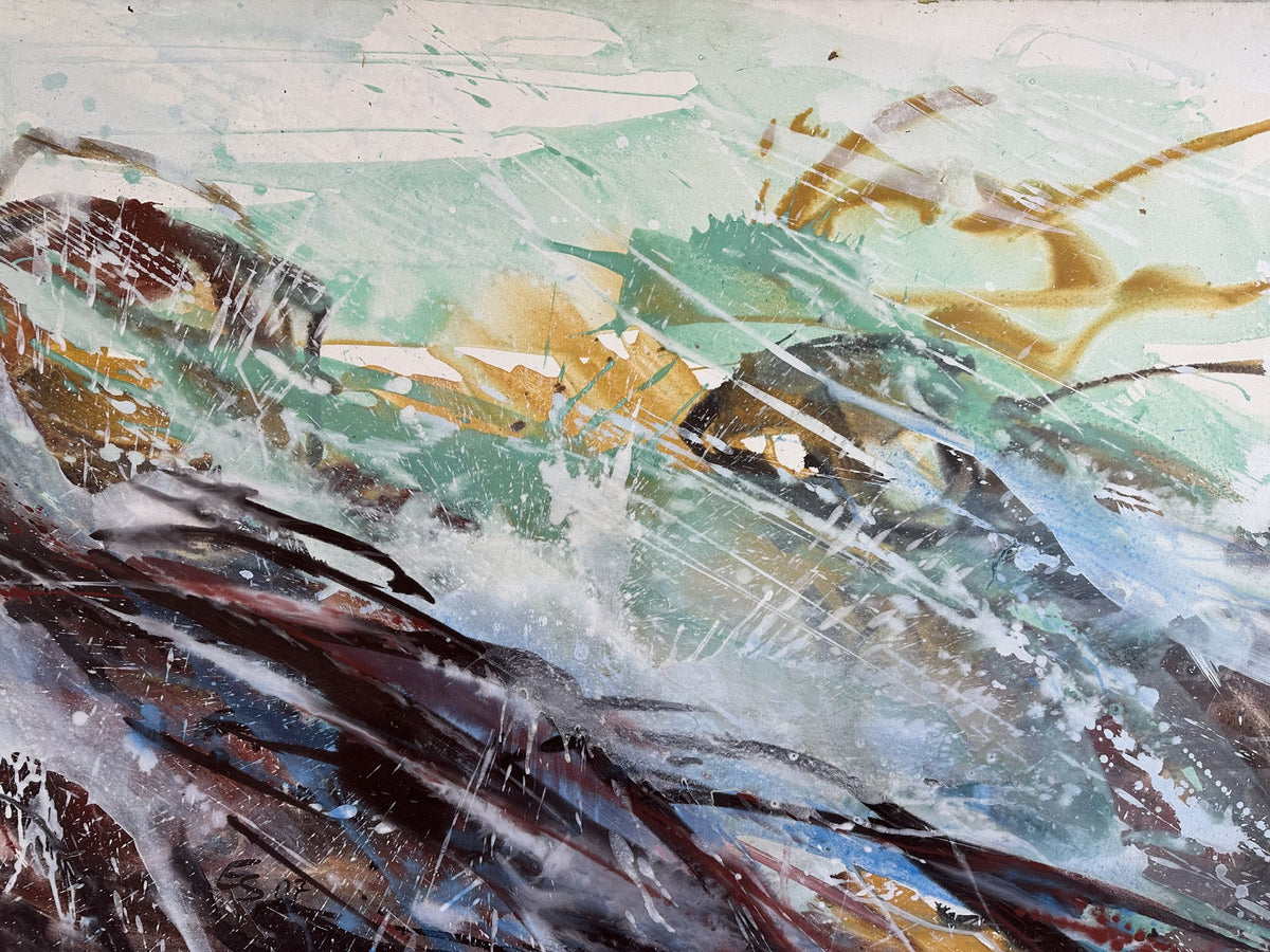 Cap de Creus, acrylic on canvas by Else Streifer-Schröck