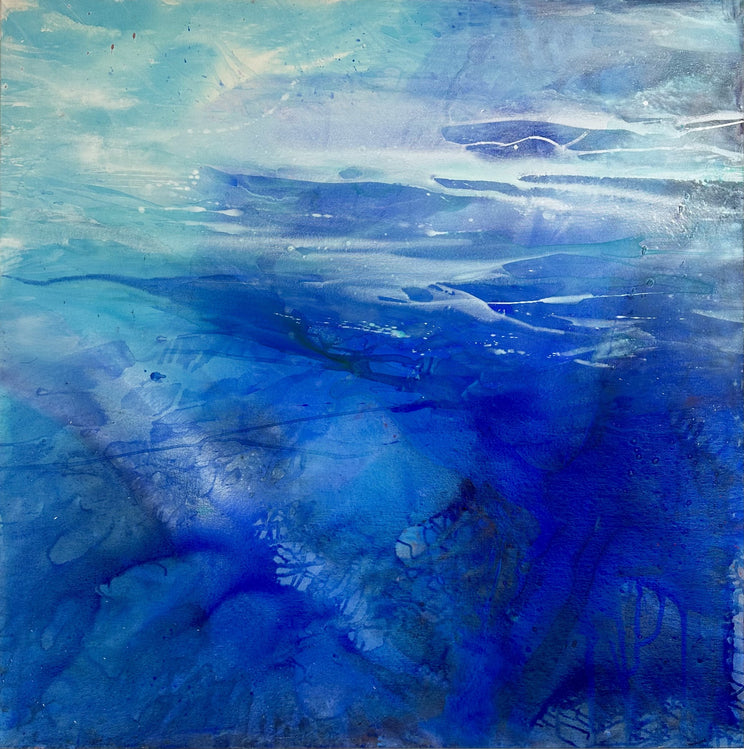 Kind of Blue (Miles Davis), acrylic on canvas by Else Streifer-Schröck