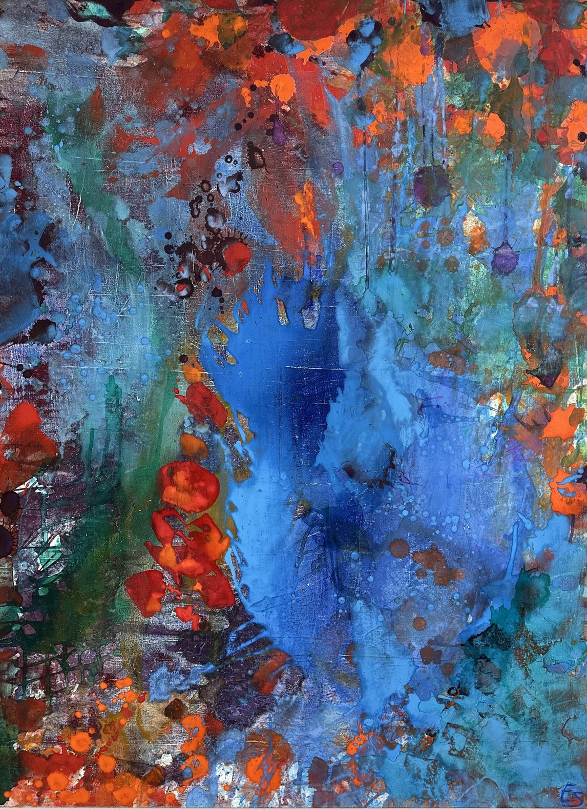 Close-up of Mohn am Wasser: Surface and texture