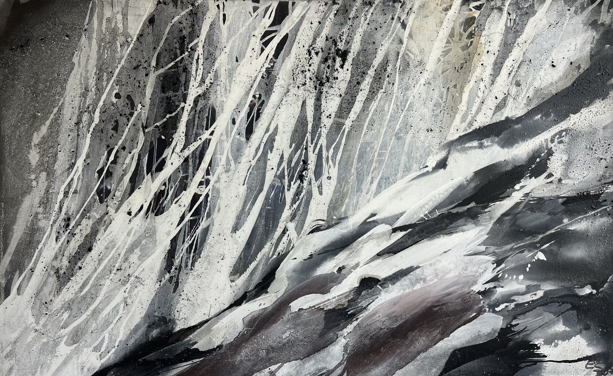 Schneeschmelze II, acrylic on canvas by Else Streifer-Schröck