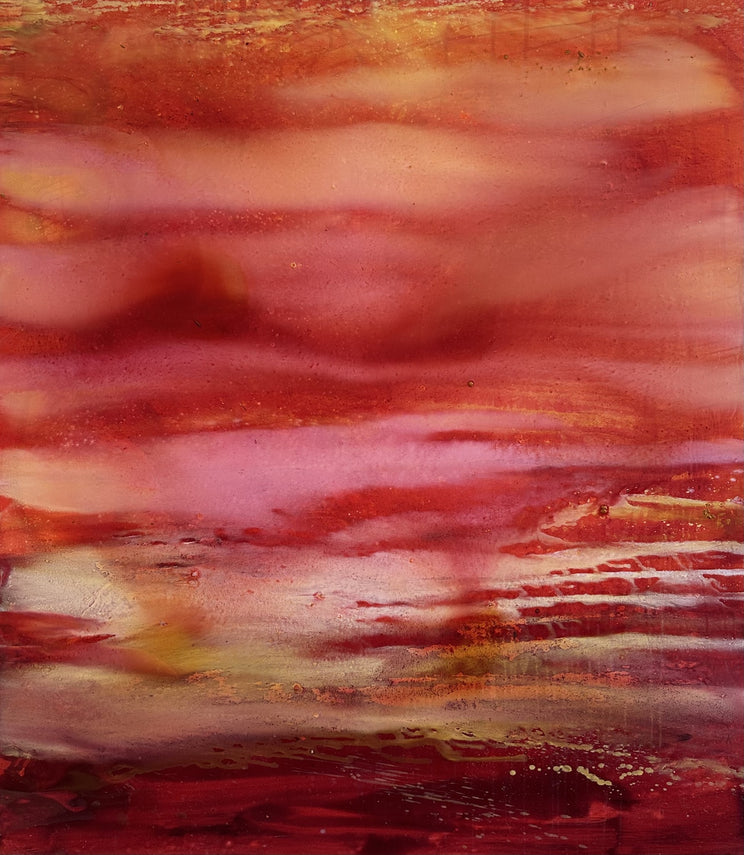 Sonnenuntergang, acrylic on canvas by Else Streifer-Schröck